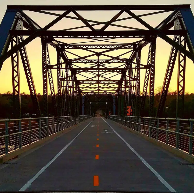 Sunrise looking over Cedar Avenue Bridge