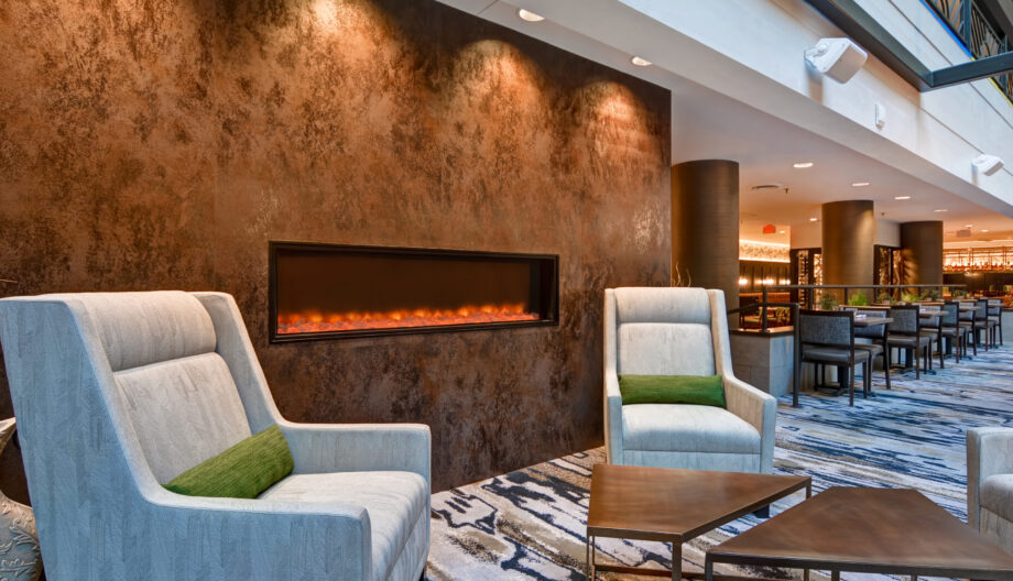 Atrium Seating Fireplace