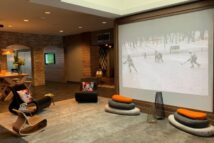 Lobby with hockey image