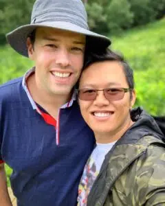 A couple takes a selfie at the Wildlife Refuge