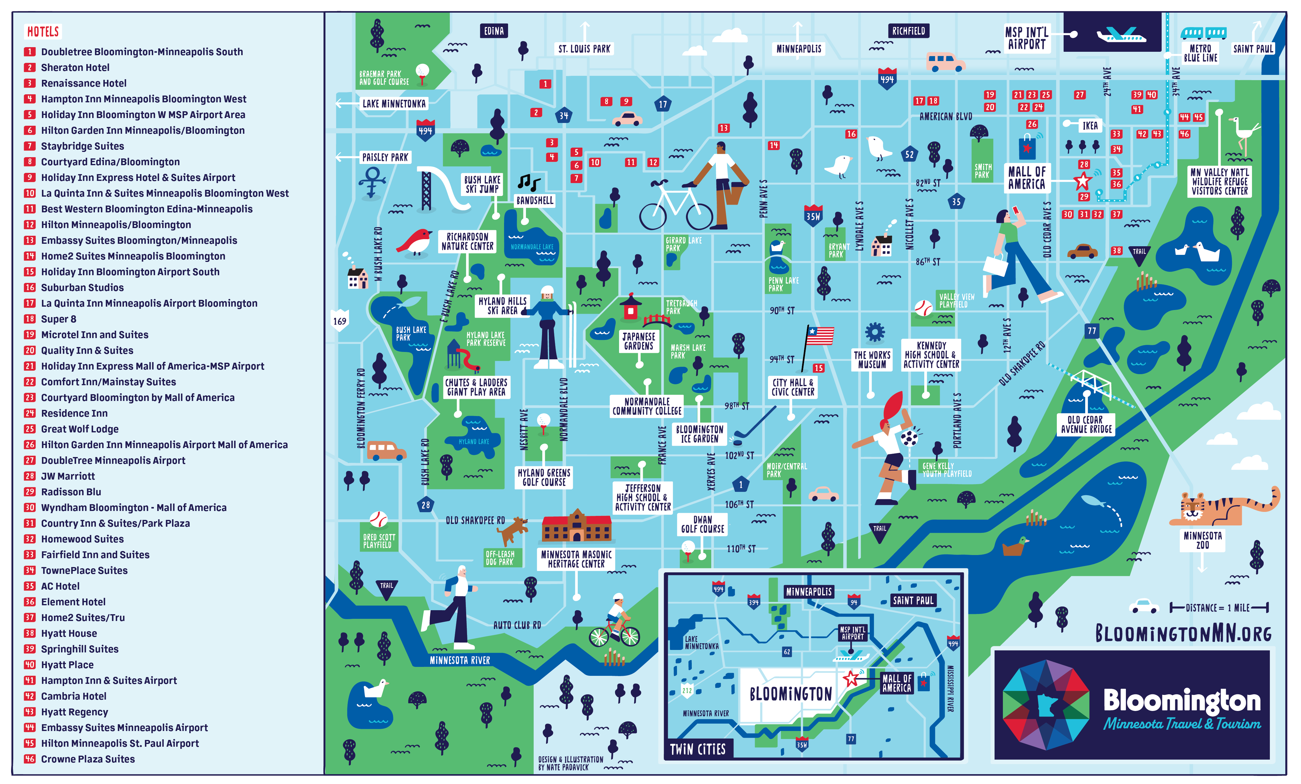 Map of Bloomington, MN