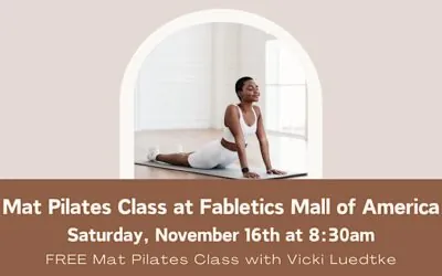 Free Mat Pilates Class with Vicki at Fabletics - MOA