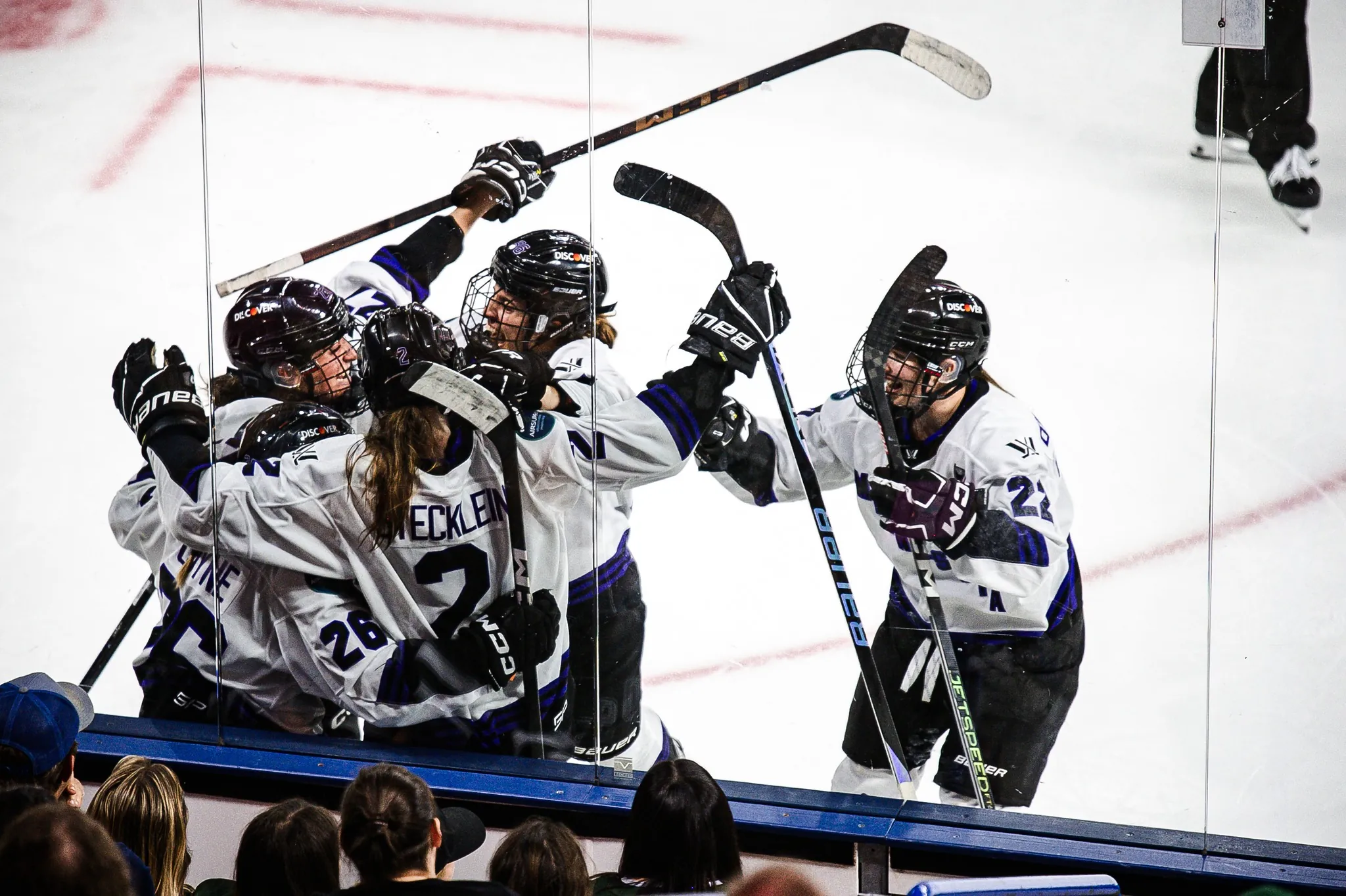 Minnesota Frost team celebrating after a goal