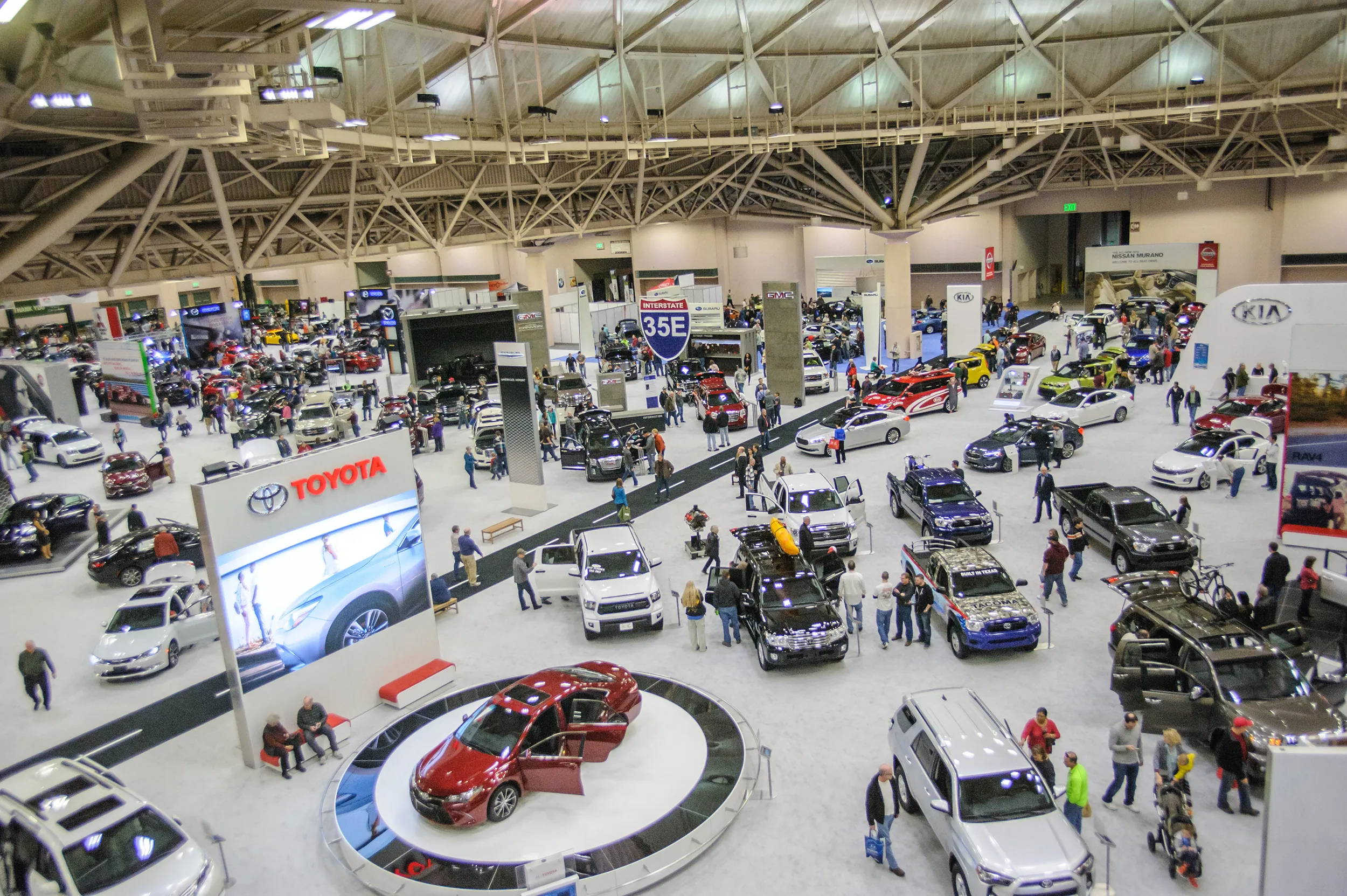 Aerial view of the Twin Cities Auto Show